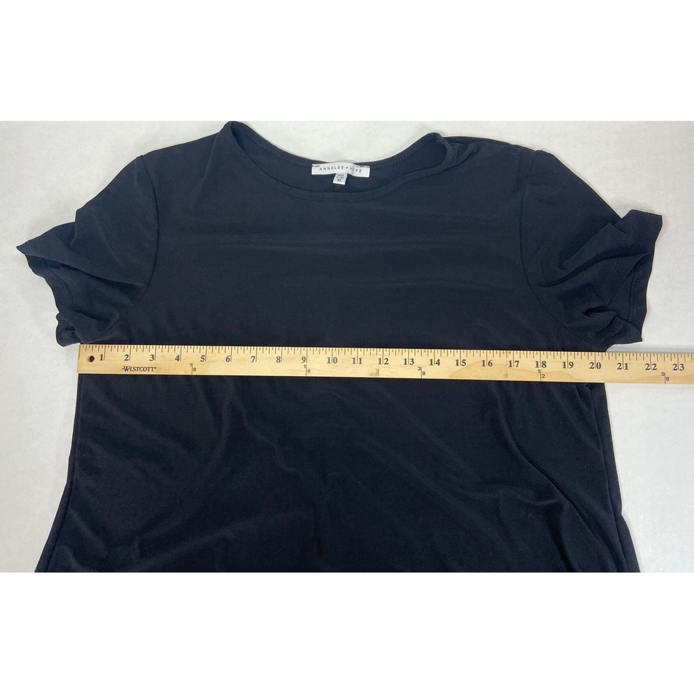 Annalee + Hope Womens XL Black Colorblock Short Sleeve Shift Dress Made USA - Picture 6 of 13